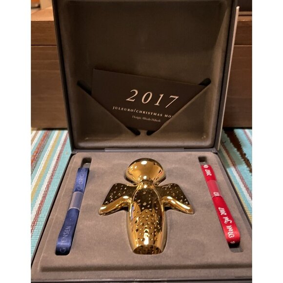 Georg Jensen 2017 Gabriel 18 Karat Christmas Holiday Ornament Box Denmark - Picture 1 of 4